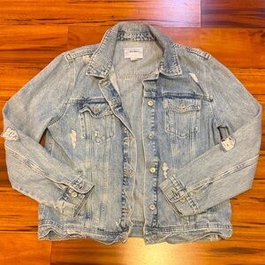 Old Navy Light Blue Distressed Denim Jacket